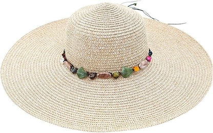 Foldable Straw Hat for Women UPF50+ Sun Protection Wide Brim, Pink, One Size V1188-MS-325-1920