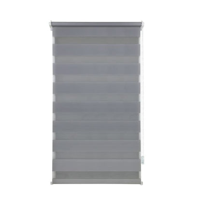 40x150CM Blackout Sun Protection Roller Blind, Blackout Zebra Blind Without Drilling, Gray V1188-MS-325-1923