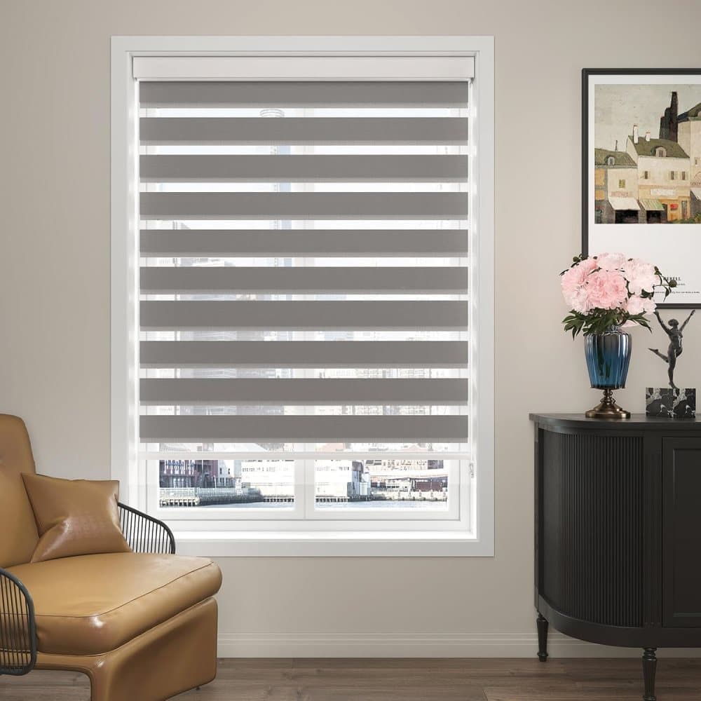 1 PC Zebra Blackout Roller Blind Sun Protection No Drill, 50x150CM, Gray V1188-MS-325-1926
