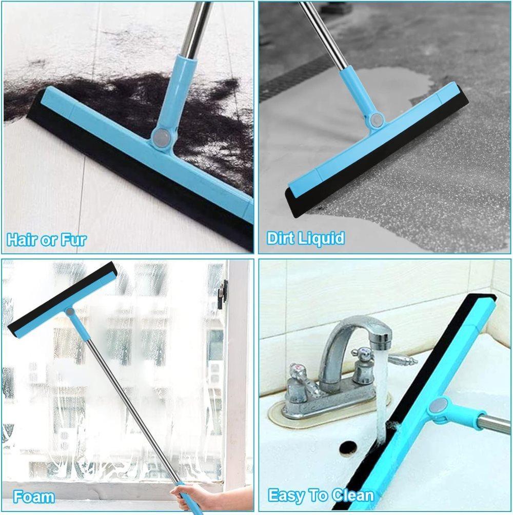95 cm Water Scraper with Telescopic Handle, Rotatable for Wet and Dry Use, Compatible with Floors, Tiles, V1188-MS-325-1928