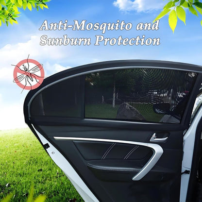 2-Pack Car Sunshade Mosquito Net, Compatible with Most Cars, Attached Over Door V1188-MS-325-1937