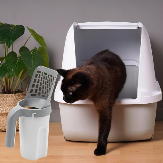 2-in-1 Litter Box Scoop with Holder and Waste Bags, Non-Slip Durable Pet Cleaning Tool V1188-MS-325-1938