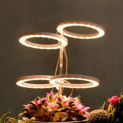 2 pcs LED Grow Light 4000K Full Spectrum with Timer, Adjustable USB Plant Lighting for Small Plants, Beige V1188-MS-325-1942