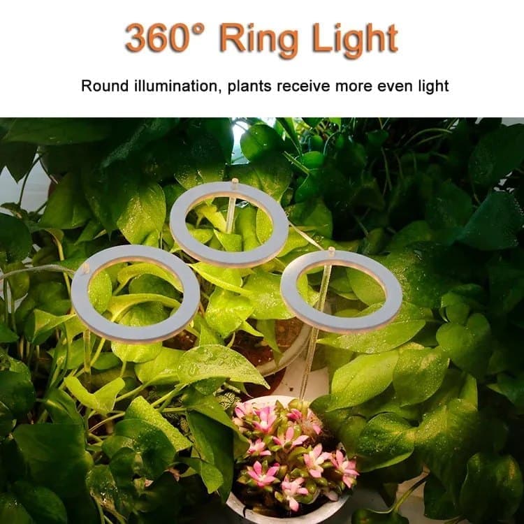 2 pcs LED Grow Light 4000K Full Spectrum with Timer, Adjustable USB Plant Lighting for Small Plants, Beige V1188-MS-325-1942