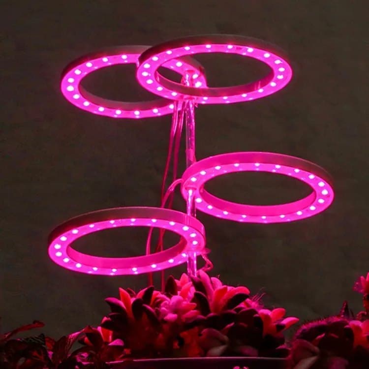 2 pcs USB LED Grow Light 4000K Full Spectrum Plant Lighting with Timer Adjustable, Pink V1188-MS-325-1944