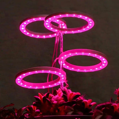 2 pcs USB LED Grow Light 4000K Full Spectrum Plant Lighting with Timer Adjustable, Pink V1188-MS-325-1944