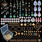 400 DIY Wind Chimes & Dream Catchers, Suncatcher Crystal Crafts for Window and Garden Decor, 400 pieces V1188-MS-325-1947