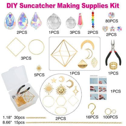 400 DIY Wind Chimes & Dream Catchers, Suncatcher Crystal Crafts for Window and Garden Decor, 400 pieces V1188-MS-325-1947