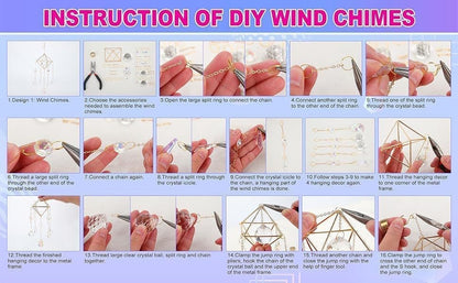 400 DIY Wind Chimes & Dream Catchers, Suncatcher Crystal Crafts for Window and Garden Decor, 400 pieces V1188-MS-325-1947