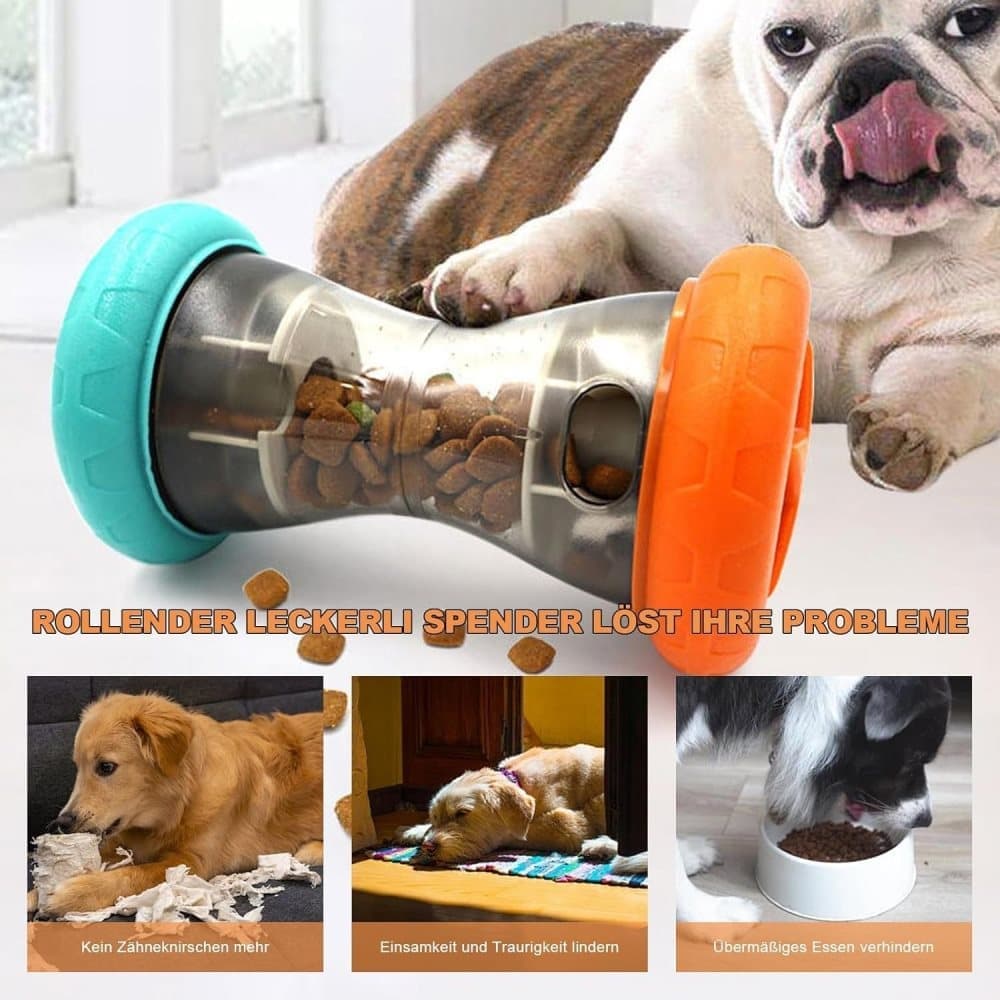 1 Pack Interactive Dog Toy Rolling Food Dispenser for Intelligence Training V1188-MS-325-1960