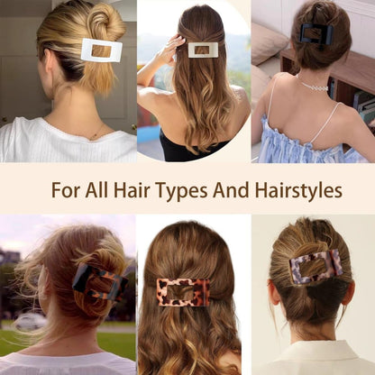 4-Pack Multicolored Hair Clips, Ergonomic Curved Flat Clips for Thin and Thick Hair with Strong Grip, V1188-MS-325-1962