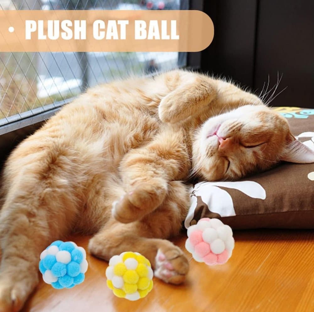 Colorful Cat Toy 7-pack with Bell for Stress Relief and Interactive Play, 7 pieces V1188-MS-325-1964