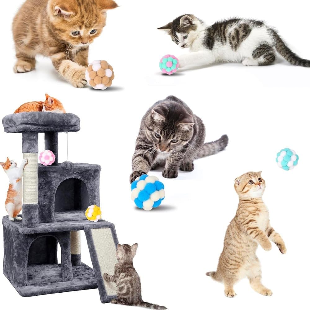 Colorful Cat Toy 7-pack with Bell for Stress Relief and Interactive Play, 7 pieces V1188-MS-325-1964
