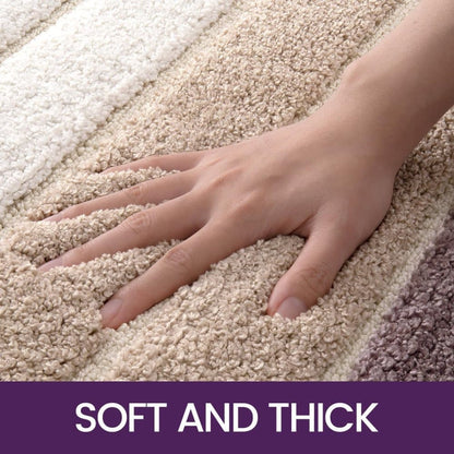 Non-slip bath mat extra soft water-absorbent machine washable, 40x60 cm, beige V1188-MS-325-1974