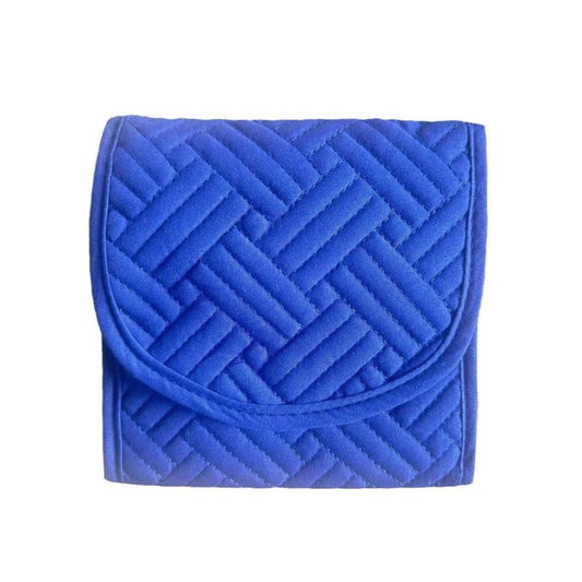 15cm Travel Jewelry Box with Compartments, Dark Blue Compact Jewelry Storage Bag Easy to Carry in Your Bag V1188-MS-325-1978