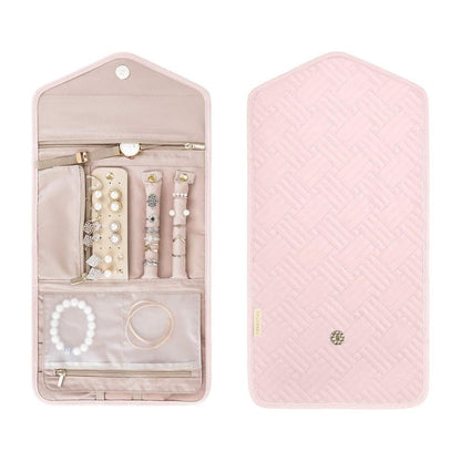Compact Travel Jewelry Box with Compartments, Pink, 23cm V1188-MS-325-1984