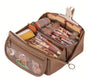 Large Waterproof Pencil Case with Zipper, Multifunctional Travel Pencil Box for Students & Office, Brown V1188-MS-325-1986