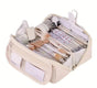 Large Waterproof Pencil Case with Zipper, Multifunctional Travel Pencil Box for Students & Office, Beige V1188-MS-325-1989