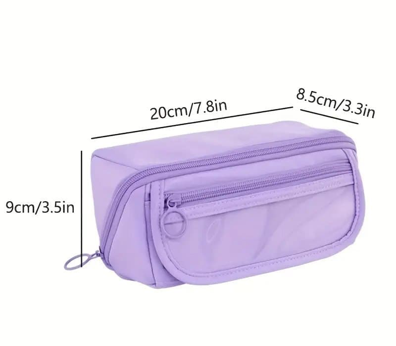 Waterproof Pencil Case with Zipper, Large Black Travel Pencil Box for Students & Office V1188-MS-325-1991