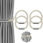 4-Pack Magnetic Curtain Tiebacks with Buckle No-Drill, Beige V1188-MS-325-1992