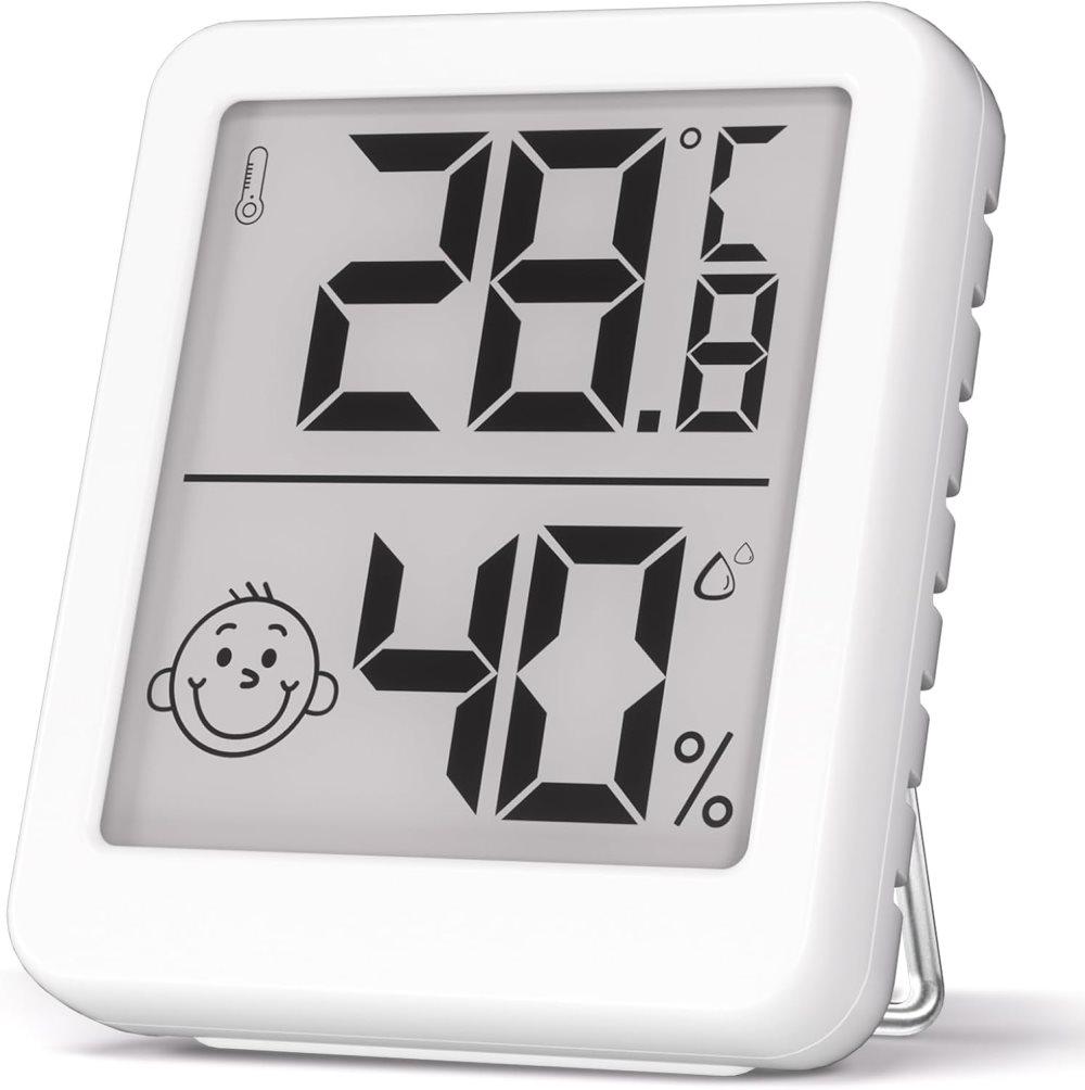 Wireless Thermometer Hygrometer Indoor Outdoor, White Black V1188-MS-325-1995