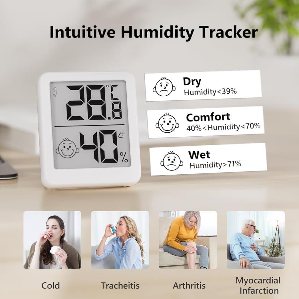 Wireless Thermometer Hygrometer Indoor Outdoor, Black V1188-MS-325-1996