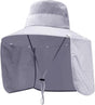 Foldable Sun Hat with Neck Protection UV Protection Fishing and Hiking Cap, Light Gray V1188-MS-325-2000