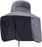 Foldable Sun Hat with Neck Protection UV Protection Fishing and Hiking Cap, Dark Gray V1188-MS-325-2001