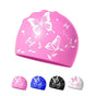 Waterproof Silicone Swimming Cap Non-Slip Elastic Comfortable for Adults, Pink, Compatible with Oral-B V1188-MS-325-2003