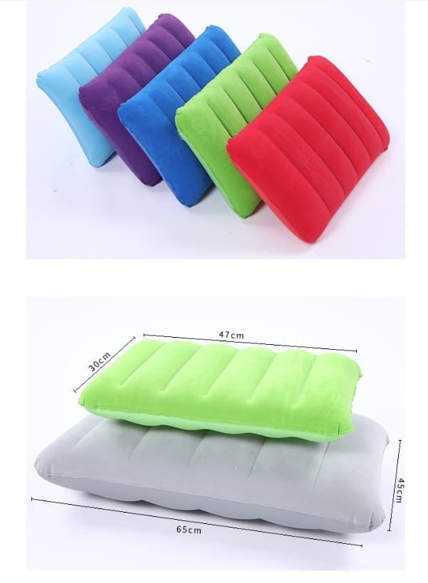 Inflatable Pillow for Camping Lightweight Compact Travel Outdoor Activities, 47x30cm, Red V1188-MS-325-2014
