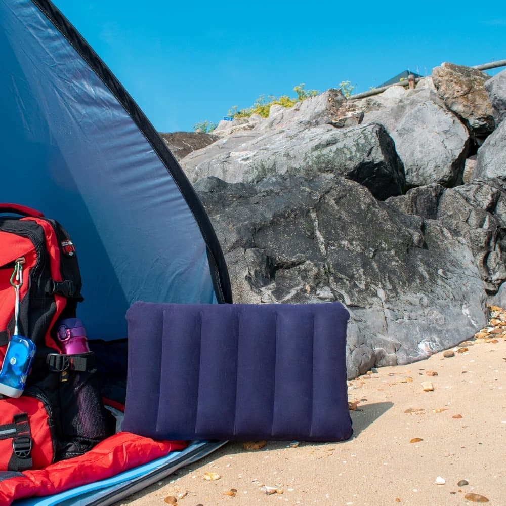 Inflatable Pillow for Camping Lightweight Compact Outdoor Travel, 47x30cm, Blue V1188-MS-325-2016