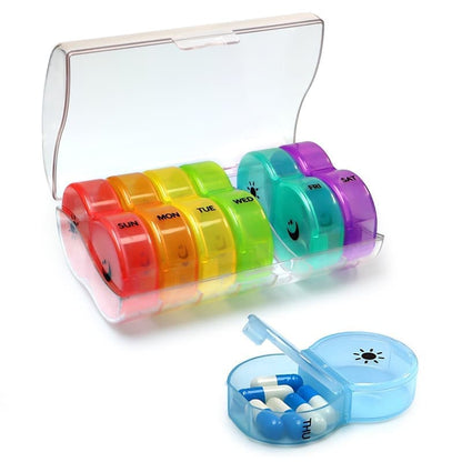 7-Day Round Dosett Medicine Storage, 1 Count, Transparent V1188-MS-325-2018