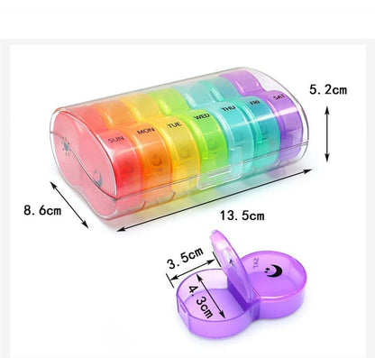 7-Day Round Dosett Medicine Storage, 1 Count, Transparent V1188-MS-325-2018