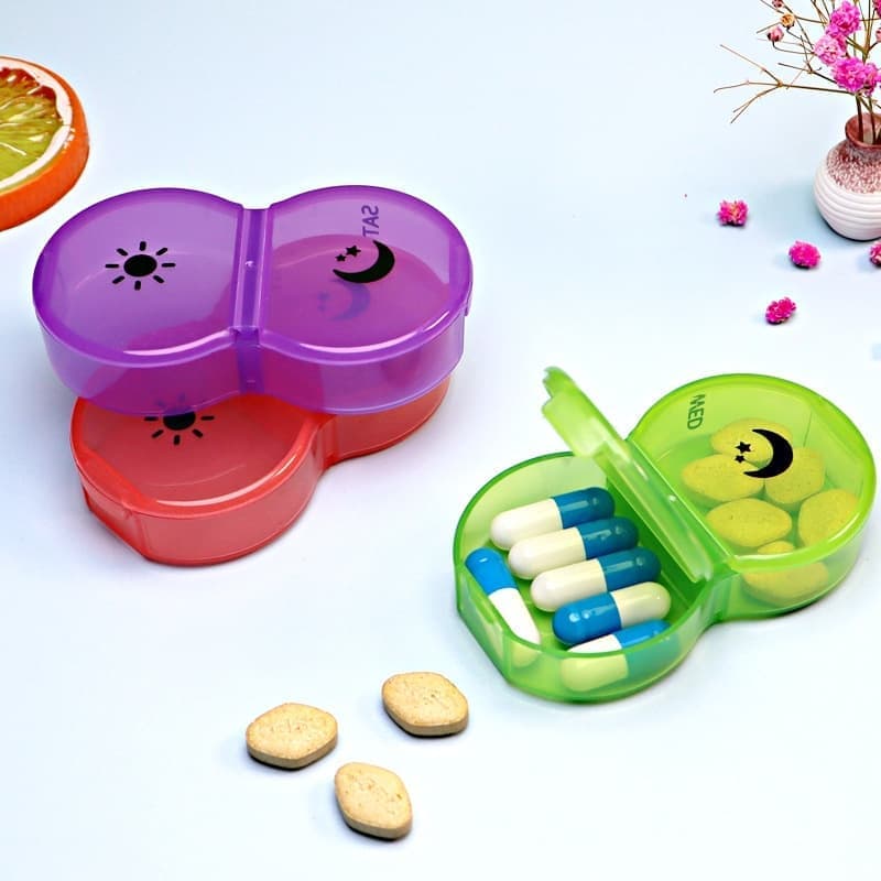 7-Day Round Dosett Medicine Storage, 1 Count, Transparent V1188-MS-325-2018