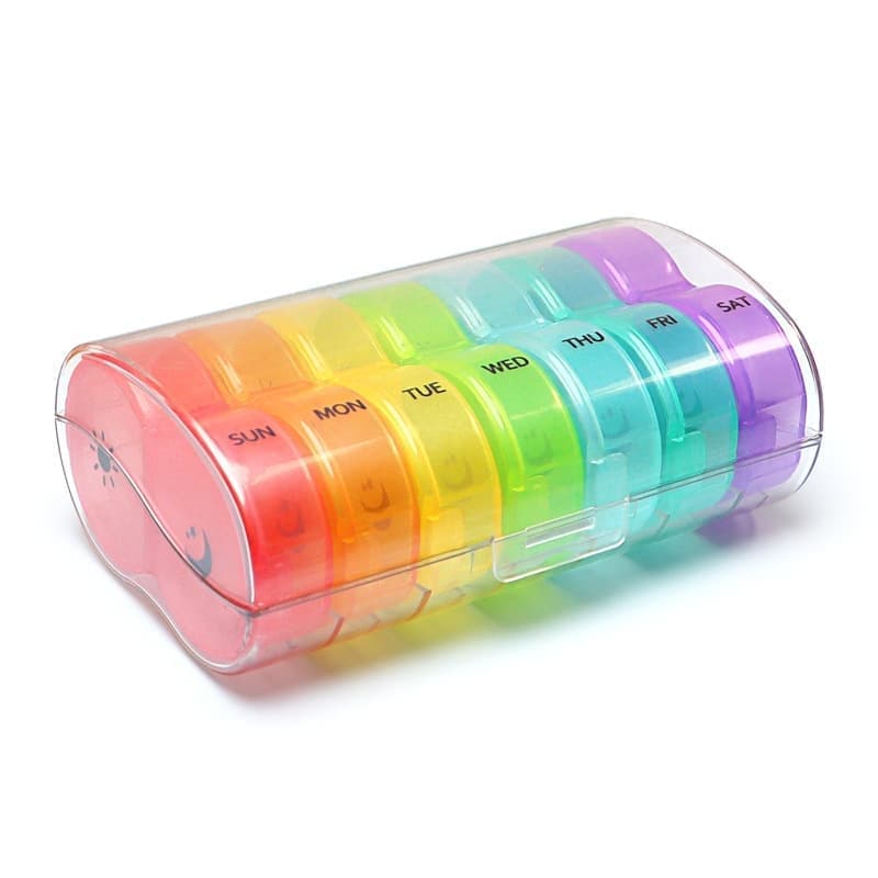 7-Day Round Dosett Medicine Storage, 1 Count, Transparent V1188-MS-325-2018