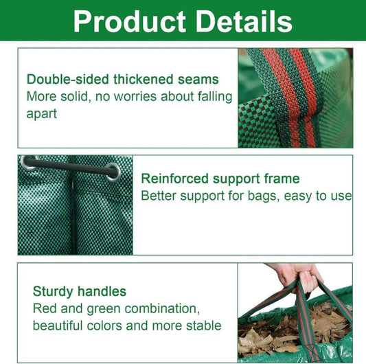 120L Large Capacity Garden Bags with Handles, Self-Standing and Robust for Leaves Lawn Hedges and Garden V1188-MS-325-2027
