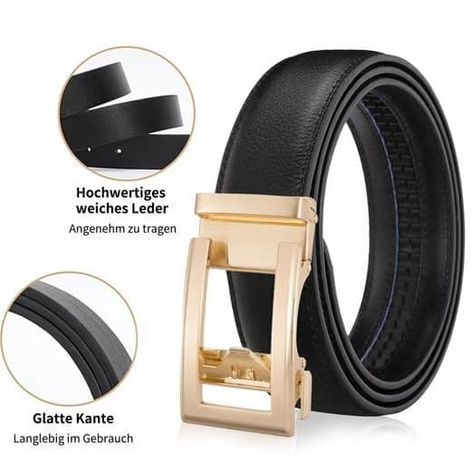 1 Leather Belt, Unisex Adjustable Buckle, Brown, 3.5 cm, 115/125 cm V1188-MS-325-2031