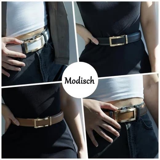 White Unisex Leather Belt with Adjustable Buckle, 115/125 cm V1188-MS-325-2033