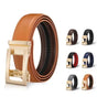 Leather Belt Unisex 3.5 cm with Adjustable Buckle, 115/125 cm, Yellow V1188-MS-325-2035