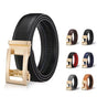 Black Unisex Leather Belt with Adjustable Buckle, 115/125 cm V1188-MS-325-2039