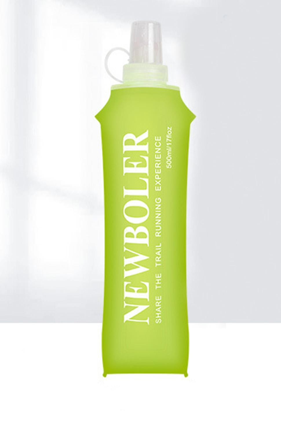 500ml Foldable Water Bottle BPA-Free Soft Bottle for Marathons Camping Hiking, Green V1188-MS-325-2069