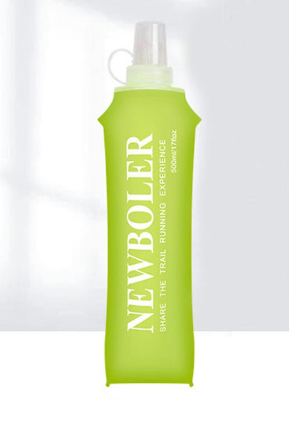 500ml Foldable Water Bottle BPA-Free Soft Bottle for Marathons Camping Hiking, Green V1188-MS-325-2069