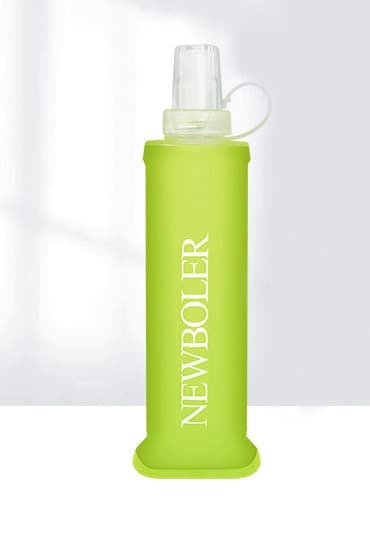 Foldable Water Bottle 250ml, Soft BPA-Free for Marathons Camping Hiking, Green V1188-MS-325-2070