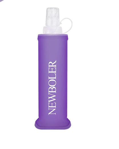 250ML Foldable Water Bottle BPA-Free Soft Bottle for Marathons Camping Hiking, 250ml, Purple V1188-MS-325-2072