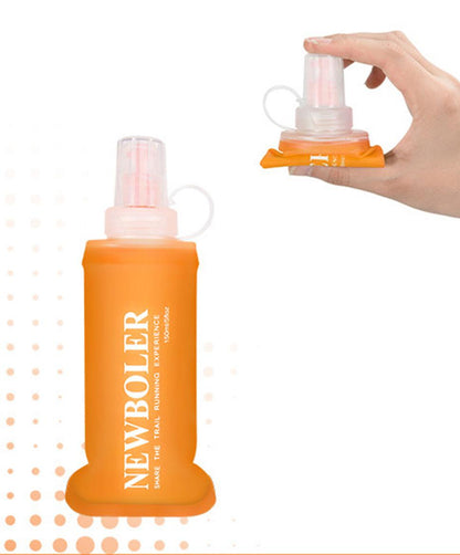 150ml Foldable Water Bottle, BPA-Free Soft Bottle for Marathons Camping Hiking, Orange V1188-MS-325-2076