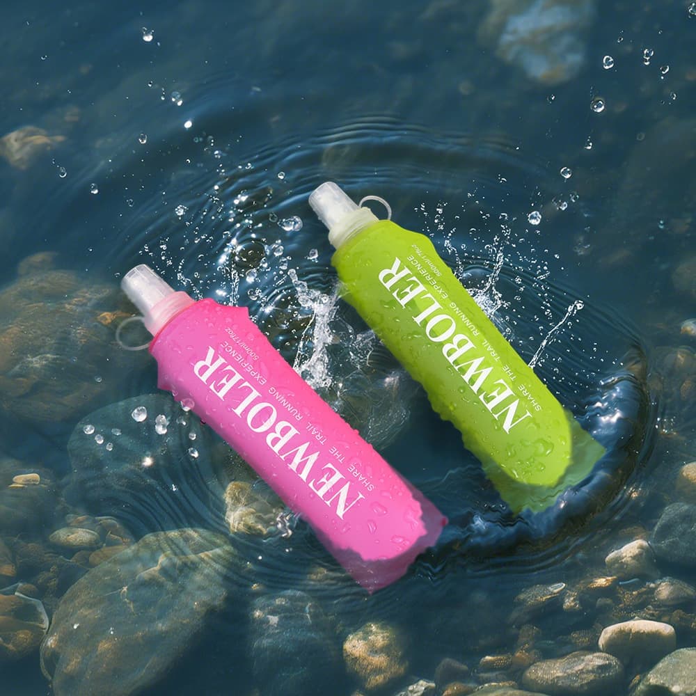 150ml Foldable Water Bottle, BPA-Free Soft Bottle for Marathons Camping Hiking, Orange V1188-MS-325-2076