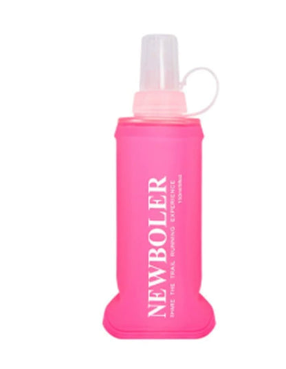 150ml Foldable Water Bottle BPA-Free Soft Bottle for Marathons Camping Hiking, 150ML, Dark Pink V1188-MS-325-2078