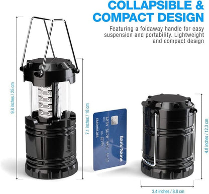 30 LED Camping Lantern, Waterproof Foldable Tent Light with Battery Power V1188-MS-325-2087