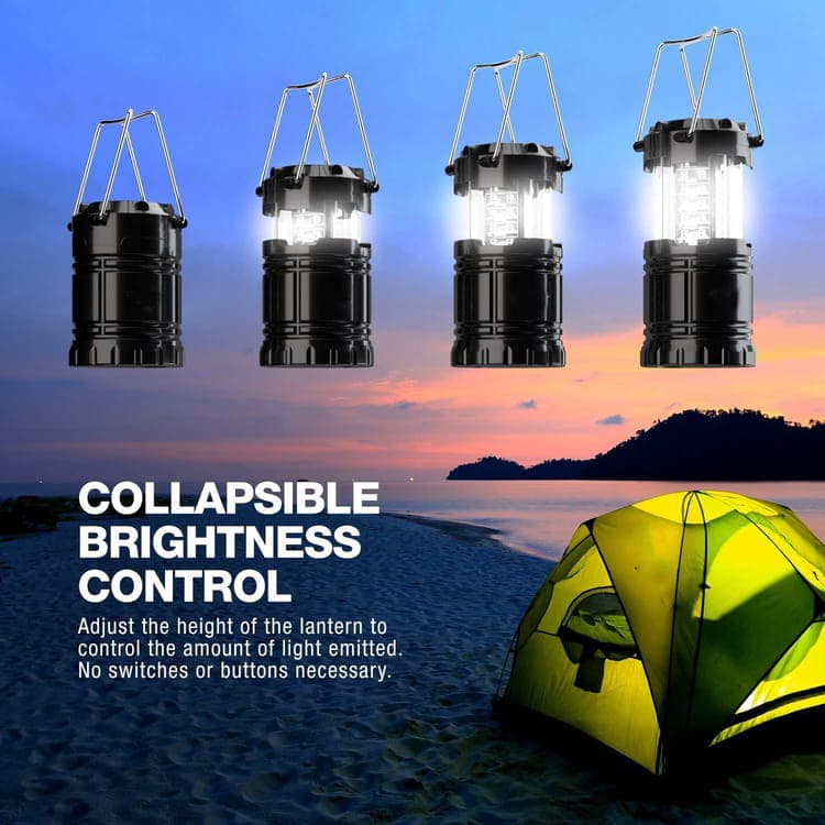 30 LED Camping Lantern, Waterproof Foldable Tent Light with Battery Power V1188-MS-325-2087