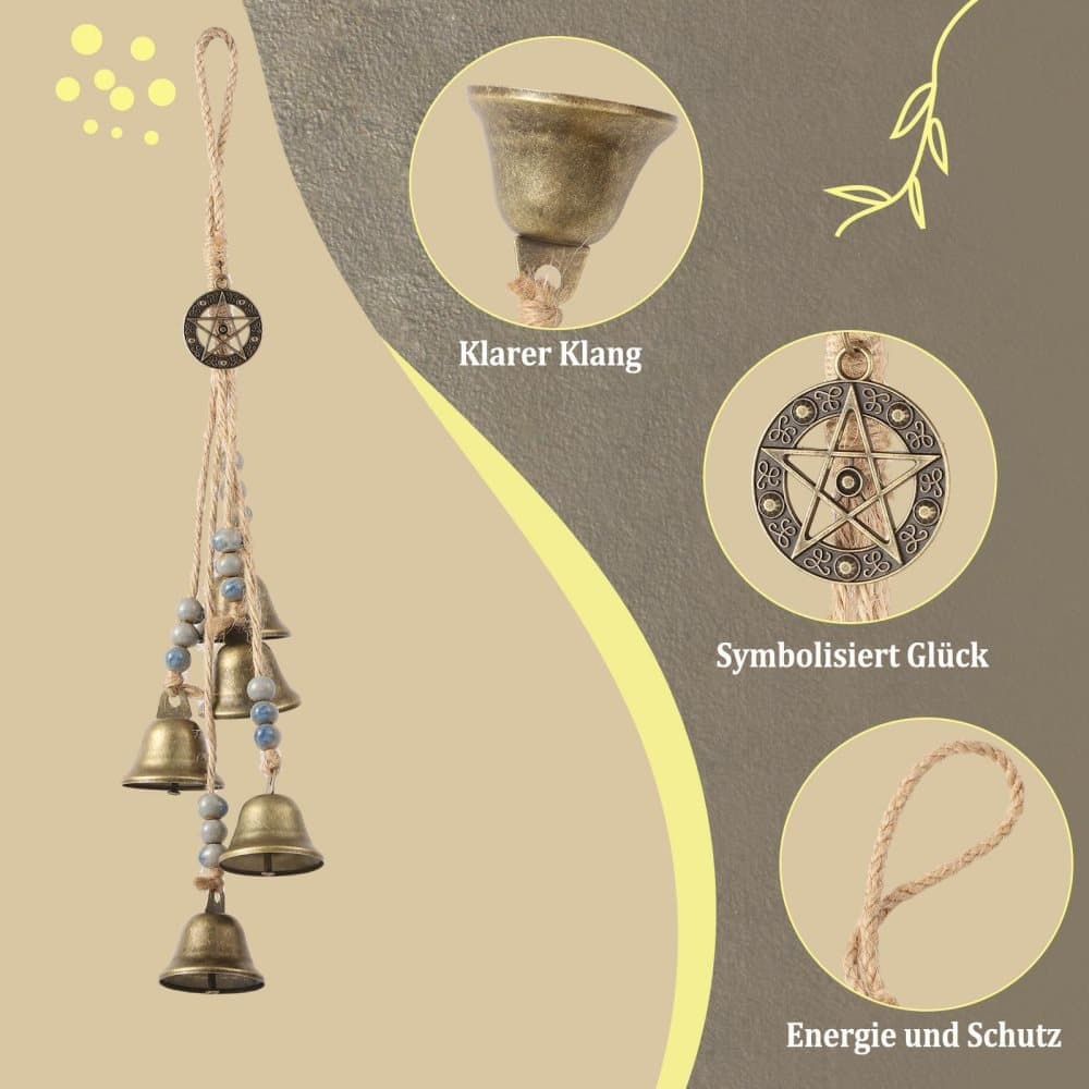 Outdoor Metal Wind Chime with Pleasant Sound, Easy Hanging Decorative Home Pendant V1188-MS-325-2092